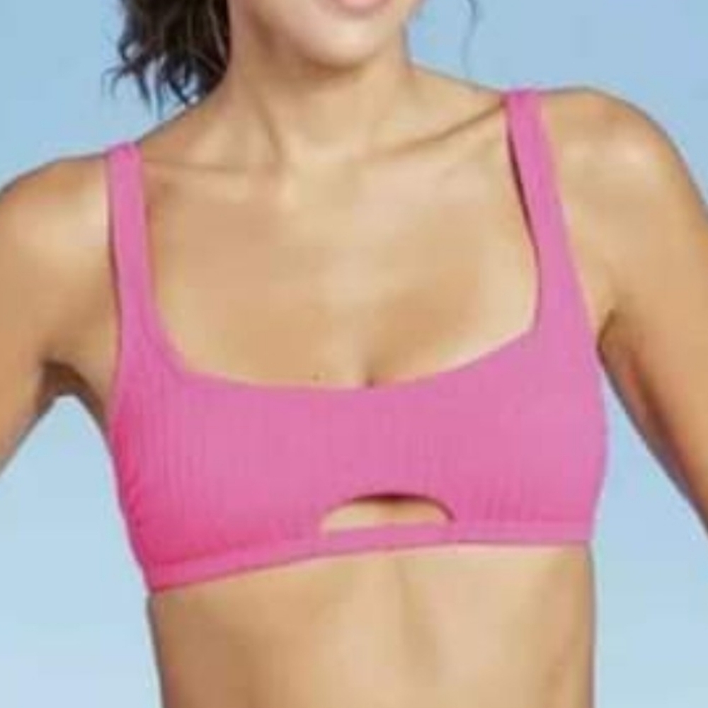 New Juniors Xhilaration Swimsuit Bikini Top Pink
